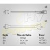 CABLE BUJIA UNIVERSAL 6 CILINDROS HY-113