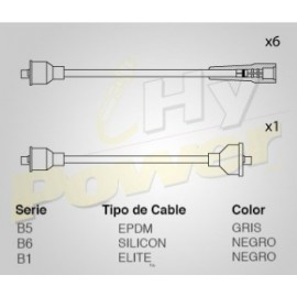 CABLE BUJIA UNIVERSAL 6 CILINDROS HY-113