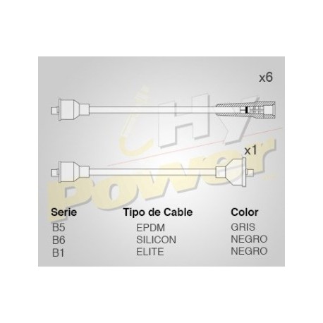 CABLE BUJIA UNIVERSAL 6 CILINDROS...