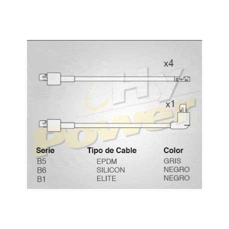 CABLE BUJIA PEUGEOT 504XS, 4 CILINDROS...