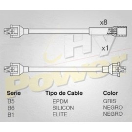 CABLE BUJIA DODGE MICROBUS MOTOR 360 EN V...